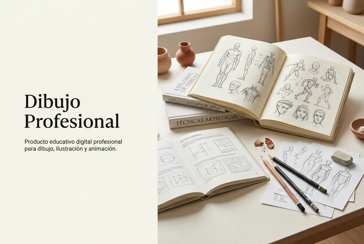 Cuadernos de dibujo con estudios de anatomía y técnicas artísticas